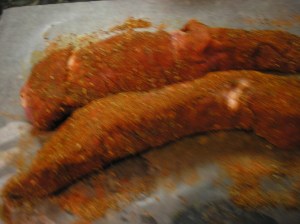 Rub seasoning over roast