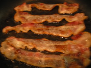 Her is how I got the bacon grease.  Save the bacon for later.