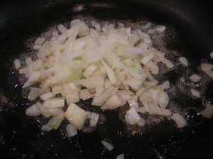Sauteing onions