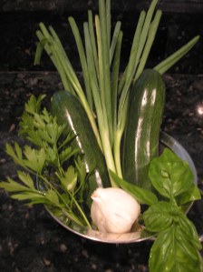 Fresh vegetables that you will need 