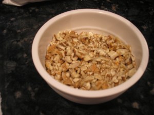 Add 1/2 to 1 cup of chopped pecans