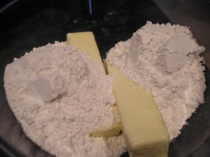 Soften butter and plain flour in a mixing bowl