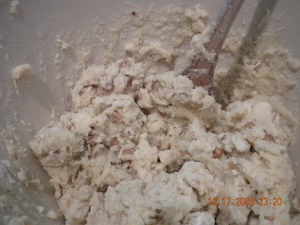 Mix with wooden spoon