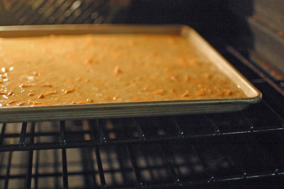 Cake in the oven